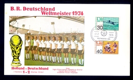 GERMANY 1974 - Commemorative Card For World Cup In West Germany, Commemorative Cancel And Stamps. - 1974 – West-Duitsland