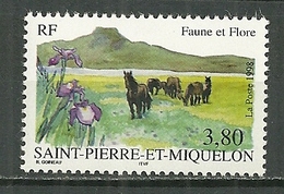 SAINT PIERRE ET MIQUELON MNH ** 671 Faune Falore Cheval Chevaux Horse - Nuovi