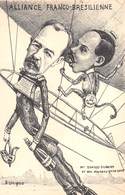 Illustrateur B-Lavigne - ALLIANCE FRANCO-BRÉSILIENNE - Mr Santos-Dumont Et Son Nouveau Guide Rope - Satirisch