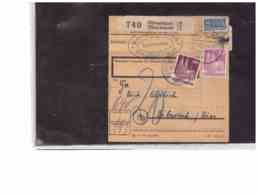 C18 -  DUESSELDORF-OBERKASSEL 10.5.1949  /     PAKETKARTE  FRANKED WITH MICHEL  93+96 - American/British Zone