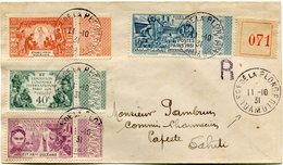 OCEANIE LETTRE RECOMMANDEE DEPART Sce DE LA PLONGE 11-10-31 TUAMUTU POUR TAHITI - Storia Postale