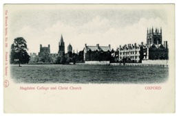 Ref 1359 - Early Wrench Undivided Back Postcard - Magdalen College & Christ Church Oxford - Oxford