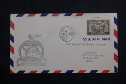 CANADA - Enveloppe 1er Vol Collins / Pickle Crow En 1935 Pour St Louis , Affranchissement Plaisant - L 61010 - Cartas