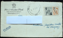 1952 USA UNITED STATES Circulated Cover To Montevideo Liberty Statue - Hotel Windsor Park Washington DC - Autres & Non Classés