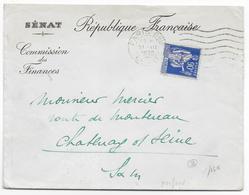 1939 - PAIX PERFORE / PERFIN ! SENAT Sur ENVELOPPE De PARIS => CHATENAY - Other & Unclassified
