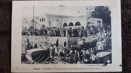 CPA RABAT MAROC LE SULTAN S EMBARQUE POUR UNE PROMENADE SUR LE BON BERGER  BATEAU FOULE ANIMATION ED P COUSIN - Rabat