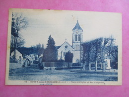 CPA 95 SOISY SOUS ETIOLLES PLACE EGLISE ET RUE GALIGNANI - Soisy-sous-Montmorency