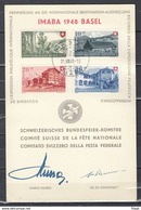 Imaba 1948 Basel Erinnerung An Die Internationale Briefmarken Ausstellung - Lettres & Documents
