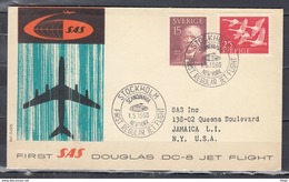 Brief Van Stockholm First Regular Jet Flight Naar Jamaica U.S.A  (572) - Covers & Documents