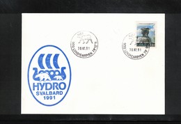 Norway 1991 Svalbard / Spitzbergen Hydro  Interesting Letter - Research Programs