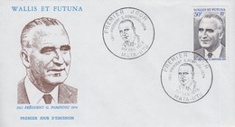 Enveloppe   FDC  1er  Jour     WALLIS  Et  FUTUNA    Président   POMPIDOU   1975 - FDC