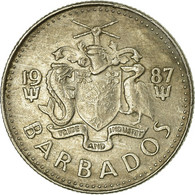 Monnaie, Barbados, 10 Cents, 1987, Franklin Mint, TTB, Copper-nickel, KM:12 - Barbados (Barbuda)