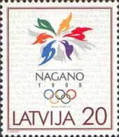 Latvia 1998 Winter Olympic Games, Nagano'98. Mi 474 - Invierno 1998: Nagano