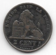 *belguim 2 Centimes 1870 French  Vf - 2 Cent