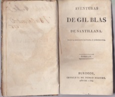 Aventuras De Gil Blas De Santillana - Tomo IV - Éditions Buerdos 1804 - Littérature