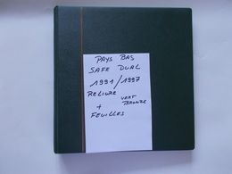 PAYS  BAS  - ALBUM SAFE DUAL Reliure Vert Bronze  + Feuilles De L'année 1991 A 1997 - Reliures Et Feuilles