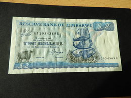 Bank Of Simbabwe  2  Dollars 1983 - Zimbabwe