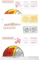 Chine Un Lot Timbres De Distributeur (FDC) 1988/1990. - Brieven En Documenten