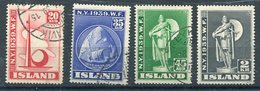 ICELAND 1939 New York World's Fair, Fine Used.  Michel 204-07 - Gebruikt