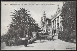 CPA MONACO - Monte-Carlo, Le Théâtre - Casino Entre Les Palmiers - Opernhaus & Theater