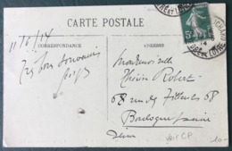 France N°137 Sur CPA (Camp Du Ruchard) 1914 - TAD CAMP DU RUCHARD - (B177) - 1. Weltkrieg 1914-1918