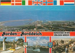 D-26506 Norddeich - Alte Ansichten - Minigolf - Hafen - Krabbenkutter - Flaggen - Norden