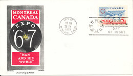 Canada FDC 28-4-1967 Expo 67 Montreal With Cachet - 1967 – Montreal (Kanada)