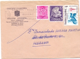 RACCOMANDATA COVER ANDORRA PRINCIPATO 1984 BELLESA ROMANIC LA NATURA    (MAGG20316) - Viguerie Episcopale