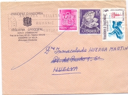 RACCOMANDATA COVER ANDORRA PRINCIPATO 1984 BELLESA ROMANIC LA NATURA    (MAGG20316) - Episcopal Viguerie