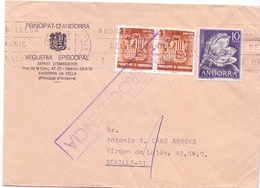RACCOMANDATA COVER ANDORRA PRINCIPATO 1984 BELLESA ROMANIC LA NATURA    (MAGG20319) - Episcopal Viguerie