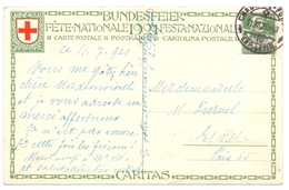 Suisse Entier Carte Fête Nationale 1921 Infirmière Croix Rouge - Medicine