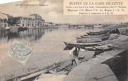 Sète Cette           34         Nacelles De Pêcheurs  Publicité  Buffet De La Gare De Cette     (voir Scan) - Sete (Cette)