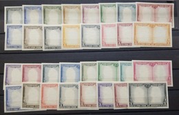 O) 1928 SPAIN, PROOF DEFINITIVES FRAMES, POPE PIUS XI AND KING ALFONSO XIII - SANTIAGO ISSUE - TOLEDO ISSUE, THE PROCEED - Proofs & Reprints