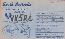 QSL Card Amateur Radio Funkkarte 1984 South Australia Australie Festival State Adelaide - Radio Amateur