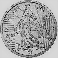 France, 10 Euro Cent, 2003  Euro Fautée Non Cuivrée Etat Superbe - Varietà E Curiosità