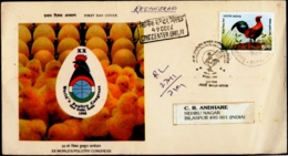 XX WORLD PULTRY CONGRESS-FDC-REGISTERED-USED-INDIA-1995-IC-226-13 - Agriculture