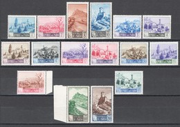 SAN MARINO 1949 PAESAGGI SERIE CPL. ** MNH - Unused Stamps