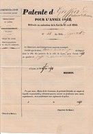 1850 LYON - PATENTE De GREFFIER Du TRIBUNAL DE COMMERCE Pour Benoit Adolphe PATURLE - Historical Documents