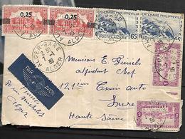 Algérie Lettre Par AVION 1938  Gare   D' Alger  Pour Lure En HTE Saône - Briefe U. Dokumente
