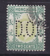 Hong Kong 1904 Mi. 77   2c. King Edw. VII. Perfin Perforé Lochung 'D.O.C.' Det Oversishe Compagnes (2 Scans) - Unused Stamps