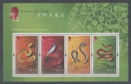 Hong Kong - 2001 Year Of The Snake Block (1) MNH__(TH-9844) - Blocs-feuillets