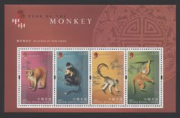 Hong Kong - 2004 Year Of The Monkey Block (1) MNH__(THB-3917) - Blocs-feuillets
