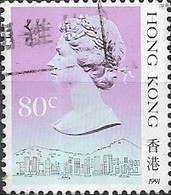 HONG KONG 1991 Queen Elizabeth And Central Victoria - 80c Multicoloured FU - Gebruikt