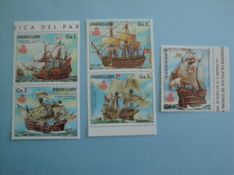 1987 Paraguay Bateaux Yv 2295/9  ** MNH  - Michel  4106/10 Ships Discovery - Paraguay