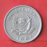 CONGO 1 LIKUTA 1967 -    KM# 8 - (Nº35522) - Congo (Republic 1960)