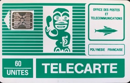 POLYNESIE FRANCAISE  -  PhoneCard  -  TIKI VERT  -  60 Unités  -  PF1B - Polinesia Francese