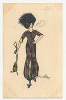 Illustrateur Naillot Femme En Mode 1900.cigarette.chapeau. - Naillod