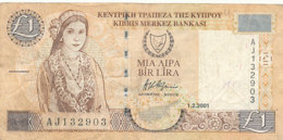 BILLET -  CHYRES- CENTRAL BANK OF CYPRUS   ONE POUND - Chipre