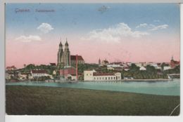 (76448) AK Gnesen, Gniezno, Panorama Mit Kathedrale, Feldpost 1917 - Posen