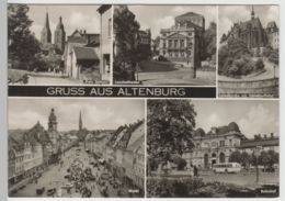 (83384) AK Altenburg, Thür., Landestheater, Bahnhof, Markt 1973 - Altenburg